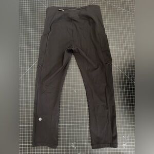 Lululemon athletica Women’s Black Leggings 28” size 2 + Lululemon athletic hat